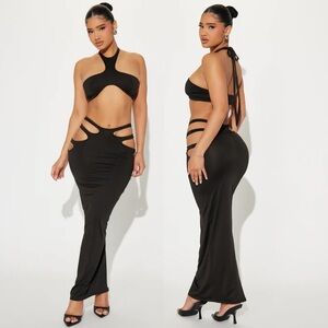 Fashion Nova Black Maxi Skirt